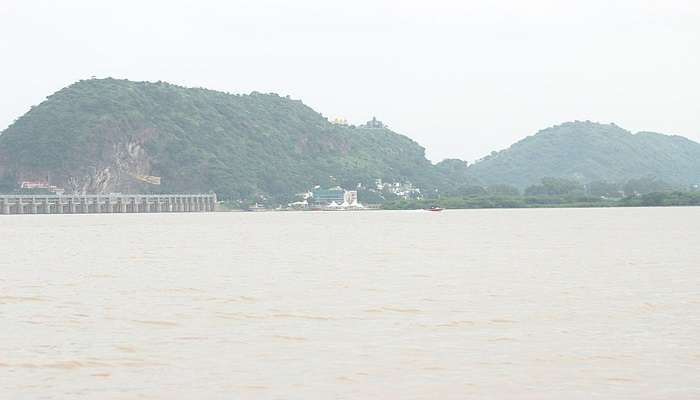 Prakasam Barrage, near Rajiv Gandhi Park Vijayawada. 