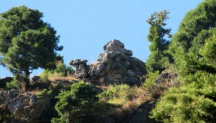 hump resembling rock formation in Mussoorie