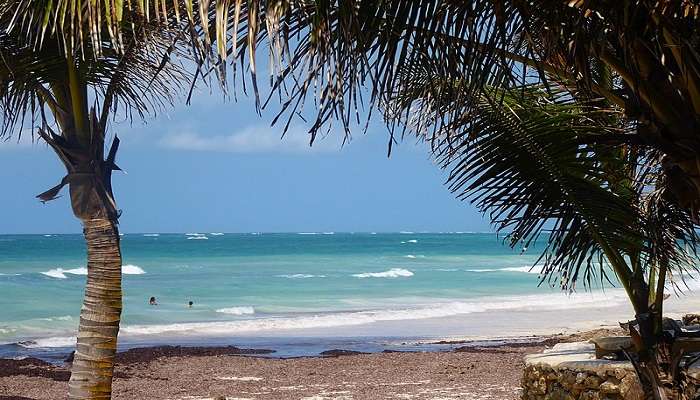 Amazing seascape with white sand and turquoise water