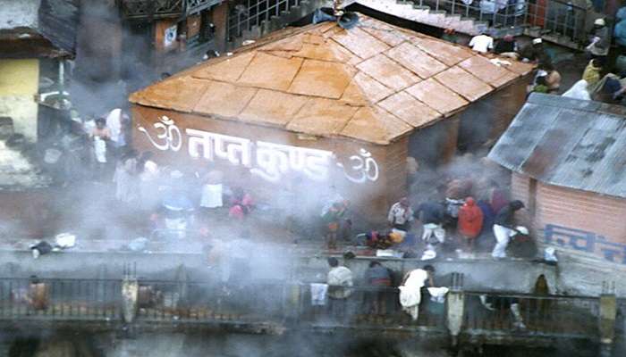 Pilgrims at Tapt Kund Badrinath in Uttarakhand.