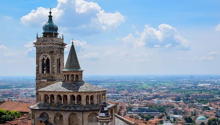 Panoramic view of Bergamo - best day trips from Milan 