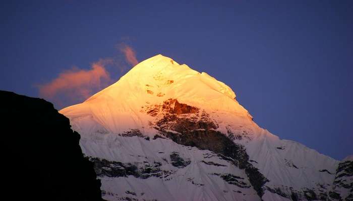 View of Badrinath in March to visit Tapt kund.