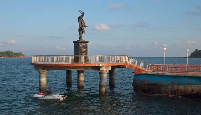 Statue of Rajiv Gandhi in Port Blair, Andaman.