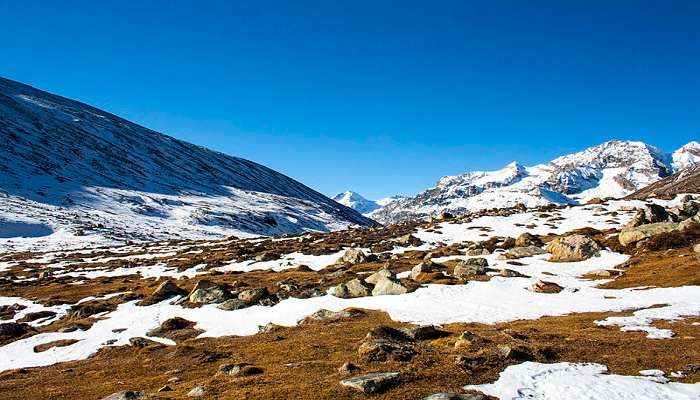 Panoramic view of mountains near Tendong Hill Namchi Sikkim. 