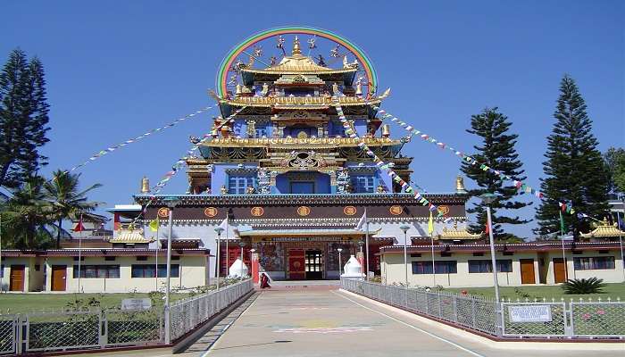  Golden Temple, nestled within Namdroling Monastery near Chettalli