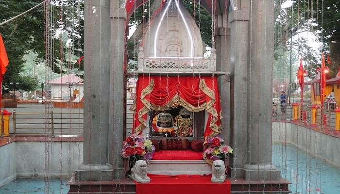 Deity of Kheer Bhawani Mandir in Srinagar, Kashmir.