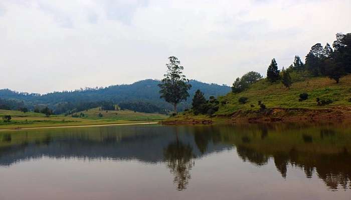 Reflection of hills.