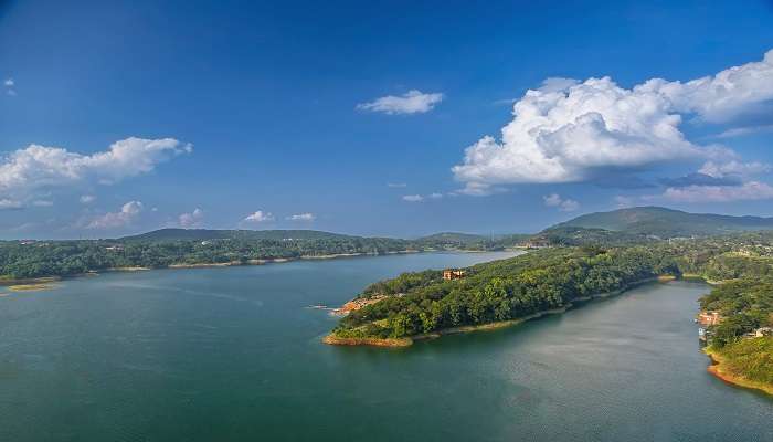 Umiam Lake viewed from a scenic viewpoint