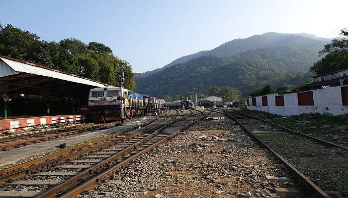 LTT - Kathgodam Express travelling during the day.