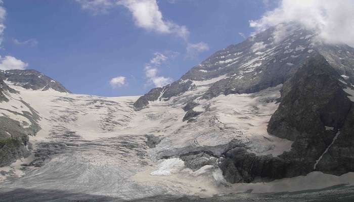 Snow covered Kolahoi Glacier, the highest peak in Kashmir Valley.