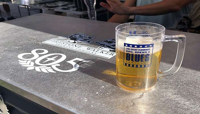 Fresh beer in a mug