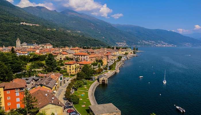 Lake Maggiore - mountain backdrop 