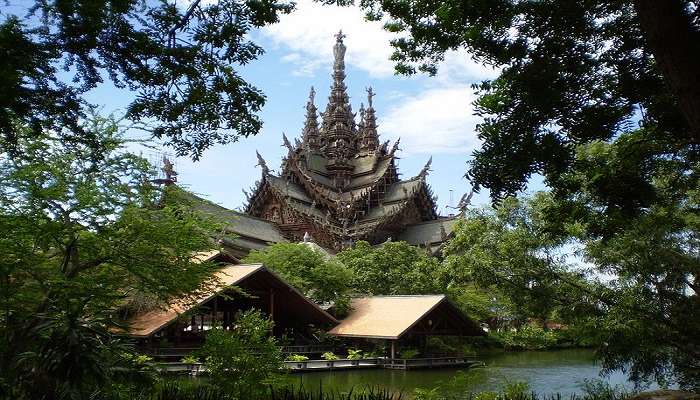 the sanctuary of truth near Jomtien Beach Thailand