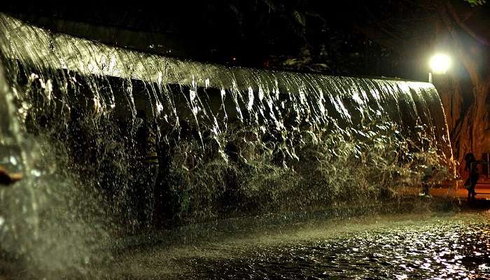 Waterfall at the Lumbini Park,Qutub Shahi Tombs In Hyderabad