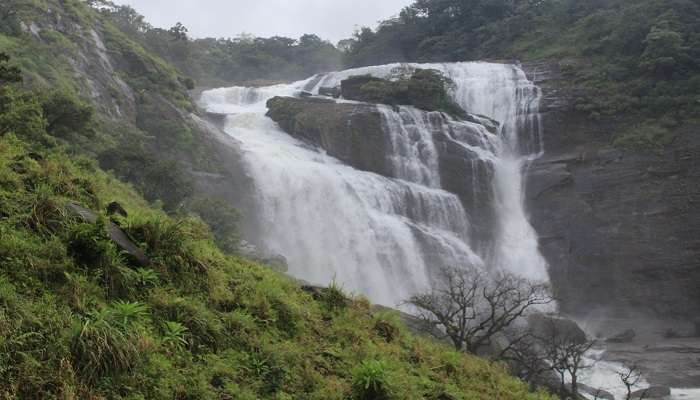 Beautifully cascading Mallalli Waterfalls.