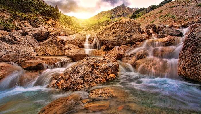  Beautiful view of the waterfall.