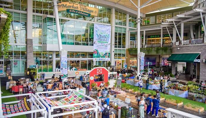 Inside Market Village, a best shopping mall in Hua Hin.