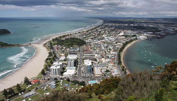 Mount Maunganui as seen from the Mount.