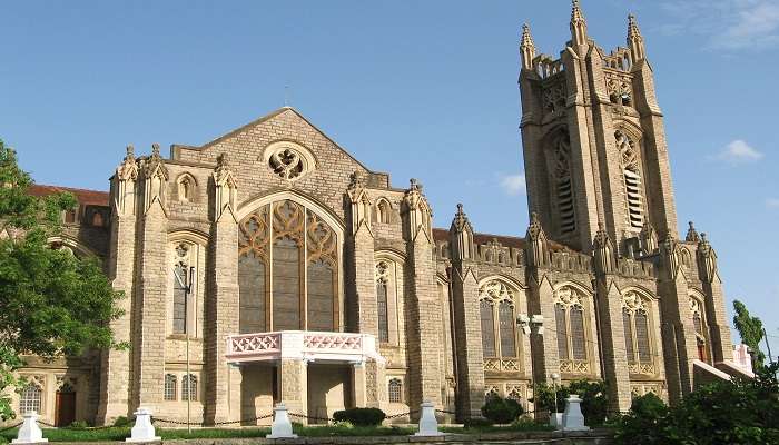 The historic Medak Cathedral near Medak Fort