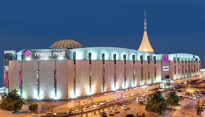 Illuminated Mega Mall in Sharjah