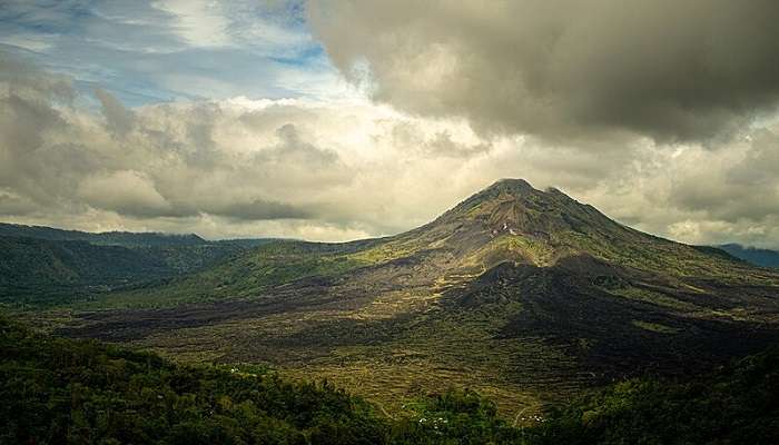 Discover the morning view of mount batur at Temple Yeh Pulu