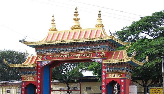 Golden Temple in Namdroling Monastery near Harangi Reservoir