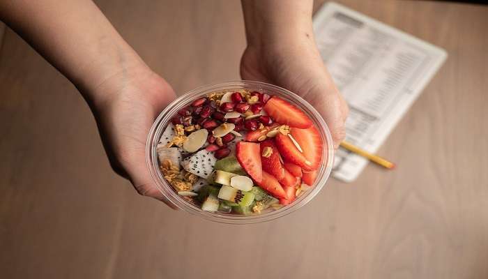 A generous portion of healthy acai bowl