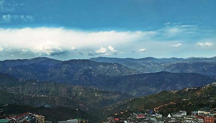 People watching the scenic view from Observatory Hill View Point in Darjeeling