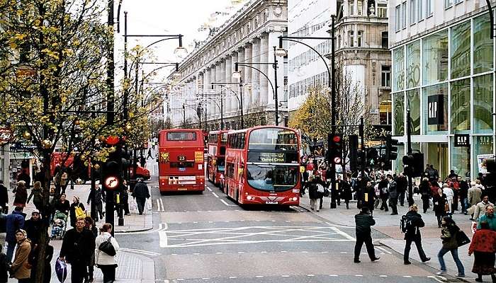 Bus at Oxford Street.