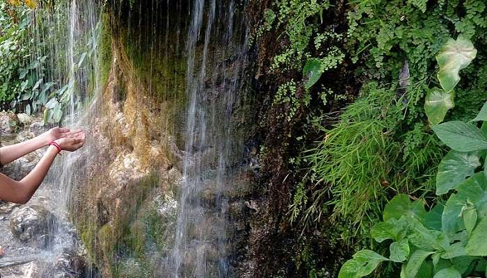 Sahastradhara Falls, a scenic picnic spot near Tapkeshwar Temple In Dehradun.