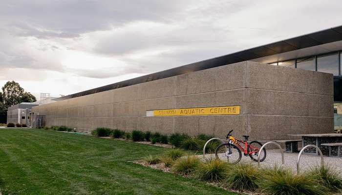 The walking trail at the Selwyn Aquatic Center