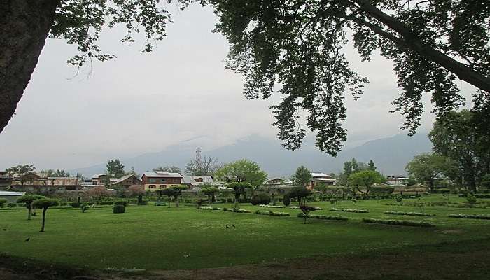 Seren view of Shalimar Bagh Mughal Garden.