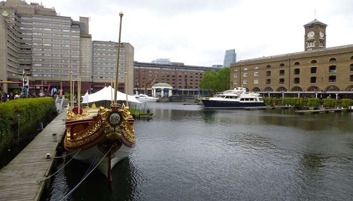 Boats at St. Katharine Docks.