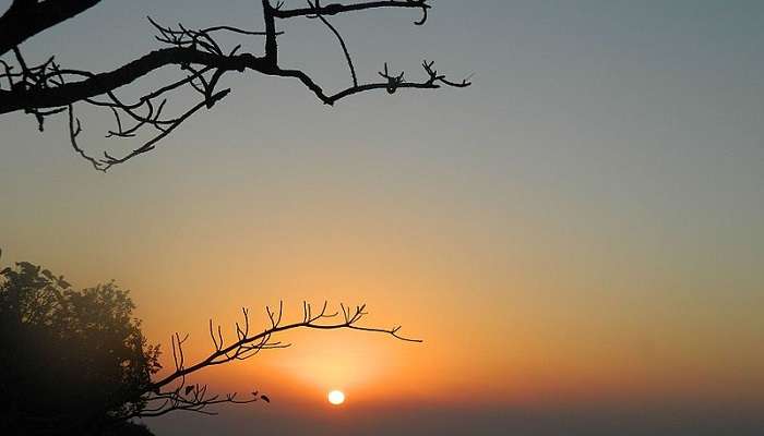 Great view at sunset from Sunset Point in Mount Abu. near near Toad Rock