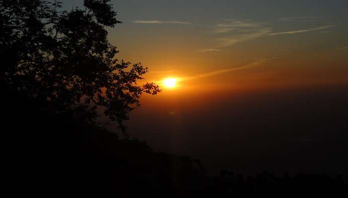 A beautiful view of the sunset over Mount Abu.