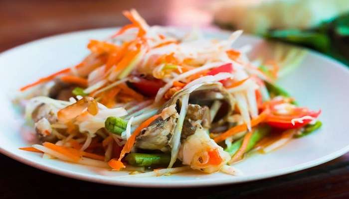 A plate of thai cuisine