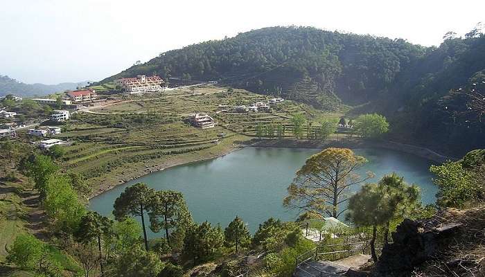 The scenic vista of Tiffin Top in Nainital.