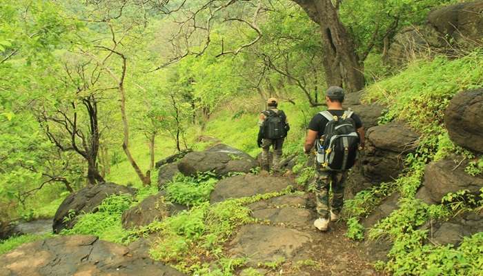 person trekking at this place.