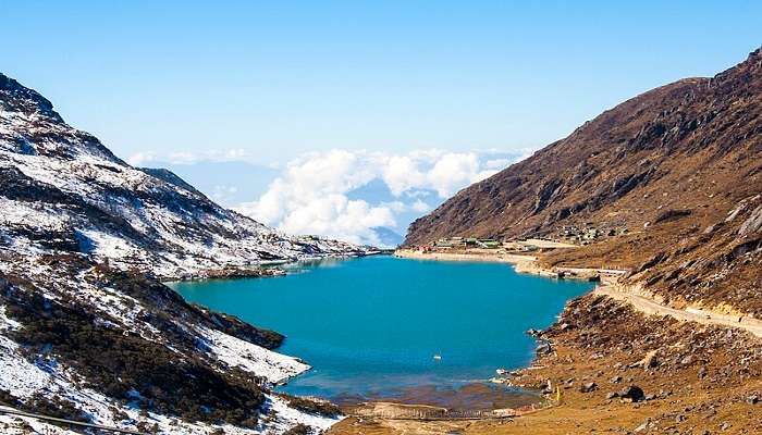 The beautiful Tsomgo Lake in East Sikkim near the Baba Harbhajan Singh Mandir.