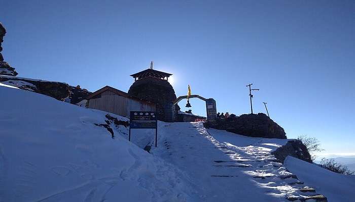 Tungnath Temple, a holy place near Sari Village in Uttarakhand.