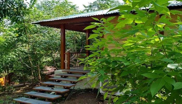 Entrance to a hut at Tyda Park near the Bheemunipatnam Beach 