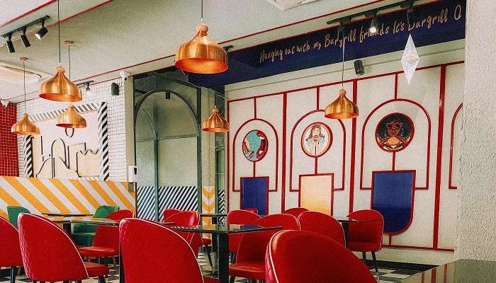 Lavish Interiors of Urban Turban Bistro, one of the famous restaurants .