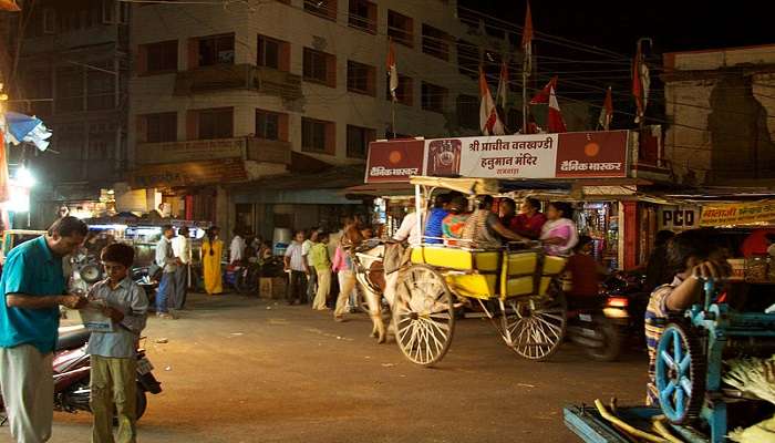 The night view of market in Indore 