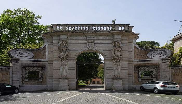 Entrance to the Villa Celimontana near the Sistine Chapel.