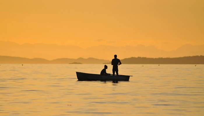 People enjoying boat ride