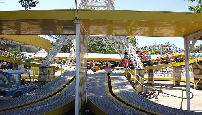 The view of amusement park at VGP golden beach, Chennai