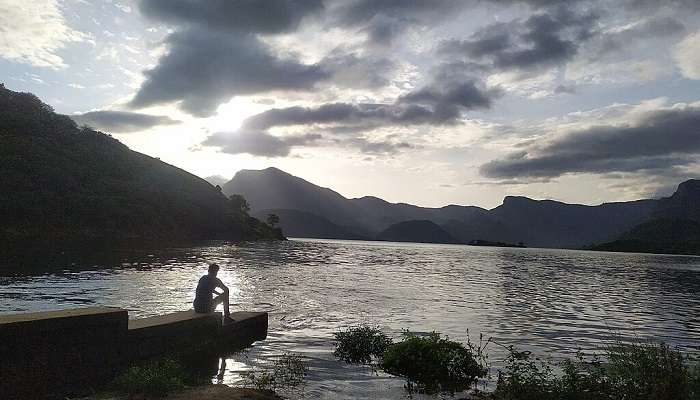 Beautiful sunrise at the Aliyar Dam located near Coimbatore.