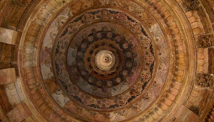 Decorative ceiling of Sun Temple Of Modhera.