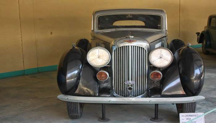 A very vintage and rare Lagonda LG 6 Sports at the Auto World Vintage Car Museum near the Lalbhai Dalpatbhai Museum.