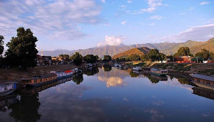 Jhelum River near Badamwari Garden in Srinagar.